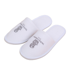 Desechables estilo de hotel zapatillas lavable blanco al por mayor de lujo del dedo del pie cerrado terry de algodón zapatillas de hotel - Product Image 4