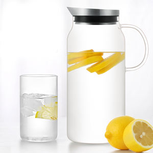 <span class=keywords><strong>Carafe</strong></span> à boisson classique à couvercle filtrant <span class=keywords><strong>en</strong></span> <span class=keywords><strong>verre</strong></span> thermique résistant à la chaleur de haute qualité - Product Image 5