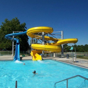 Fiber Glass Water slides Manufacturer Aqua Park Equipment Swimming Pool l Slide kids Above Ground Pool Slide