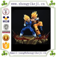 Usine chinoise sur mesure sculpté à la main nouveaux produits chauds statue de fils goku en polyrésine
