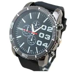 Montre à quartz avec grand cadran pour hommes et femmes, bracelet en silicone rigide de marque, nouvelle collection Offres Spéciales