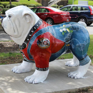 Nouvelles statues décoratives en résine, statues de jardin en fibre de verre, <span class=keywords><strong>bouledogue</strong></span> <span class=keywords><strong>anglais</strong></span> - Product Image 2