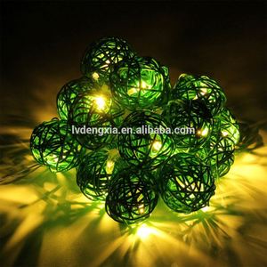 <strong>Battery</strong> <strong>Operated</strong> 2M 20LEDs Xmas Garland Rattan Ball <strong>String</strong> <strong>Lights</strong> Warm White Holiday Lighting for Christmas Tree Wedding Party - Product Image 3