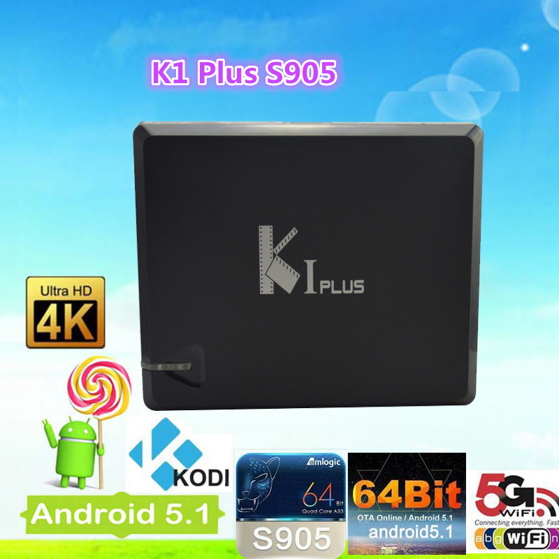 Caliente three-in-0ne K1 Más T2 S2 Xbmc Kodi S905 Amlogic Quad Core Tv Box K1 K1 S2 Dvb T2 Plus Android 5.1 TV box