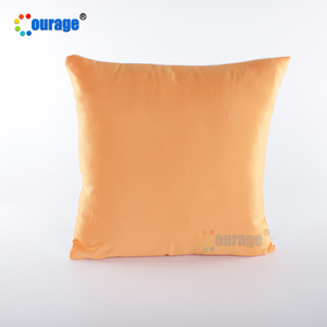 <span class=keywords><strong>Literie</strong></span> cœur orange uni Sublimation taie d'oreiller en soie vierge Polyester blanc housse de coussin carré pour impression - Product Image 5