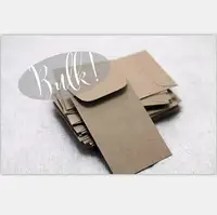 Enveloppes en Kraft brun, lot de 10, Mini enveloppes en papier Kraft, graines de monnaie