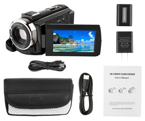 Caméra vidéo professionnelle 4K Ultra HD Caméra WiFi numérique3.0 pouces Écran tactile Vision nocturne ZOOM numérique 16X - Product Image 2