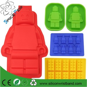 Diversión Lego robot bloques de goma pastel de chocolate moldes de silicona bandejas de cubitos de hielo y dulces - Product Image 1