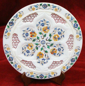 Belle assiette en marbre indien faite à la main - Product Image 1