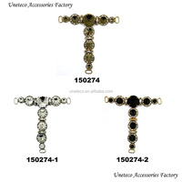 Uneteco fábrica de joyería de verano de 2015 brillante de diamantes de imitación zapatos de hebilla de la cadena