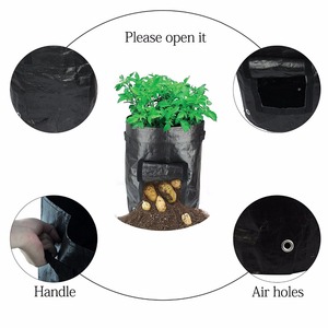 Bac de culture pour pommes de terre, grand sac Portable Durable pour plantation à domicile, noir, pot en PE pour légumes, carottes et oignons, 1 pièce - Product Image 4
