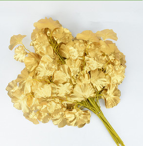 Trung Quốc Bán Buôn Màu Trắng 50*60Cm Nhân Tạo Nhựa <span class=keywords><strong>Ginkgo</strong></span> Lá Lụa <span class=keywords><strong>Ginkgo</strong></span> <span class=keywords><strong>Biloba</strong></span> Lá Cho Trang Trí Nội Thất - Product Image 2