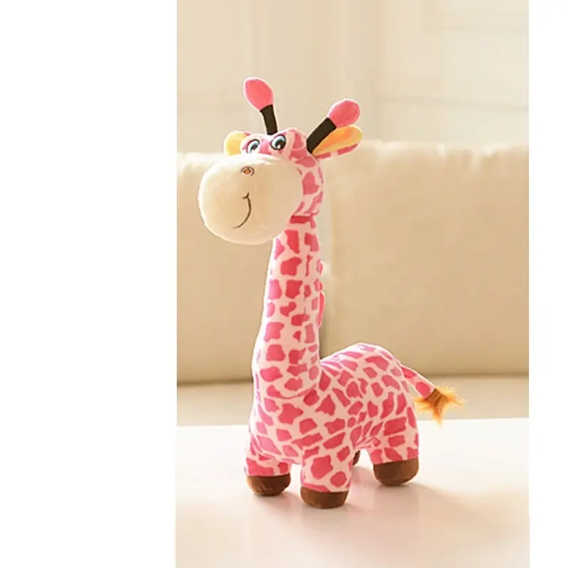 Custom kids plush toy doll cotton filling super floppy animals giraffe toy