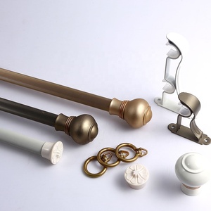 Moderno telescópica única de aluminio decorativa barra de la cortina de Canadá - Product Image 1