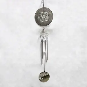 Custom tuin ornament cosmo angel 3d metalen spinner bell wind chime