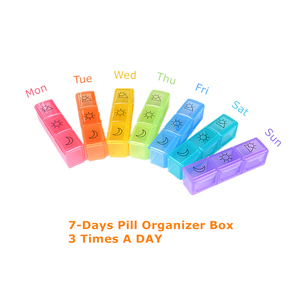 3 lần một ngày cầu vồng hàng tuần di động vitamin cá dầu ngăn container Pill Organizer trường hợp Pill hộp - Product Image 2