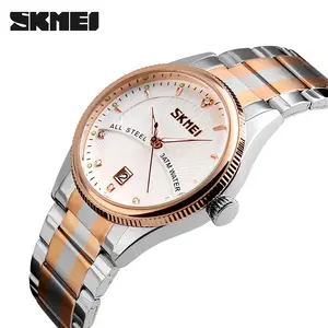 Skmei Merek Grosir 304 Stainless Steel Strap Watch Asli Pabrik Kuarsa Watch 9123