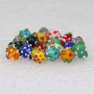 Foodie Kawaii Berry Cabochons Handmade Lampwork Glass Fruit Beads Kids' Fashion <strong>Jewelry</strong> <strong>Supplies</strong> in Juicy Strawberry Color - Product Image 5