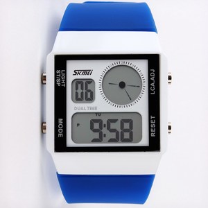 Army <strong>green</strong> led display dual <strong>time</strong> wristwatch led with high quality and short delivery <strong>time</strong> - Product Image 3