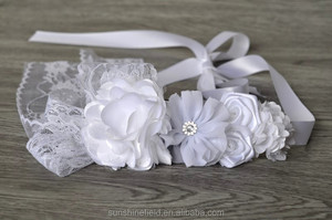Fleur de mariage Sash Demoiselle D'honneur Sash Ceinture Satin Fleur Tendance Accessoires - Product Image 4