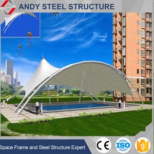 Trung Quốc Kết Cấu Thép nhà máy nhanh chóng cài đặt thiết kế độ bền kéo cấu trúc màng hồ bơi đổ pvdf cấu trúc màng mái - Product Image 3