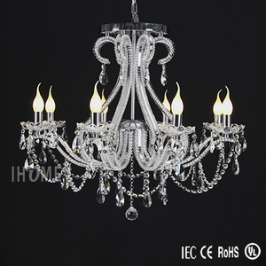 Modern araña de cristal claro de la manera de cristal de color blanco para la iluminación casera - Product Image 5