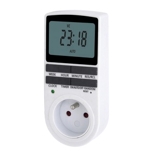 Big LCD Plug in programmable digital kitchen timer plug socket