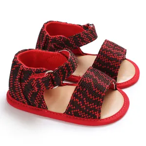 Most popular crib toddler shoes fashion knitting soft sole sandal open toe knitted baby sandals