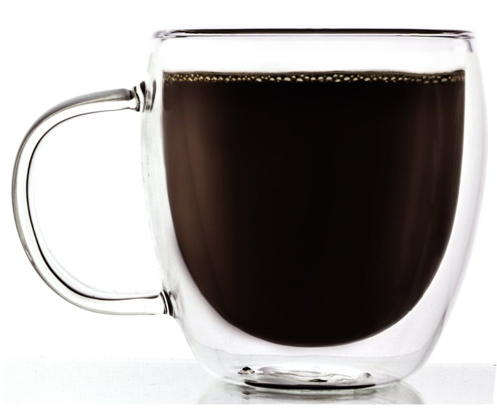 350ml Borosilicate Double Wall glass coffee glass custom logo Drinking Glasses Tableware Drinkware