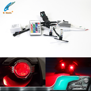 Accessori per auto decorazione Luce LED RGB demone diavolo occhio occhio per lente del proiettore - Product Image 4