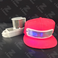 Wearable LED Layar Fleksibel Yang Dapat Ditekuk dan Digunakan Pada Topi dan Ransel Multi Warna Scrolling Berkedip Layar