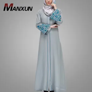 现代Abaya Jilbab伊斯兰服装批发廉价舒适刺绣设计和服Abaya土耳其风格Kaftan连衣裙