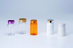 백색 까만 착색된 플라스틱 약 병 편평한 음식 급료 단백질 분말 단지 - Product Image 5