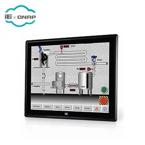 IEI Monitor LCD Layar Sentuh, Monitor Resitif Industri DM-F19A/R 19 Inci dengan Input 9 ~ 36V DC, R20