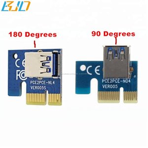 2018 más popular minería componentes ver 009 s 6pin tarjeta riser pci-e x1 x16 tarjeta Convertidor para BTC Eth Bitcoin minería - Product Image 2