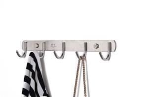 モダンで耐久性のあるクロームメッキドアフック、5ラックステンレススチールウォールコートフック - Product Image 6