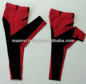 Pantalón de equitación de tela tejida de alta tendencia JODHPURS ASIENTO DE ANTE O SILICONA CON FABRICANTE DE CINTURA ALTA Y BAJA - Product Image 2