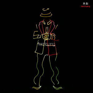 Electro <span class=keywords><strong>techno</strong></span> danza Act LED iluminan trajes con DMX - Product Image 3