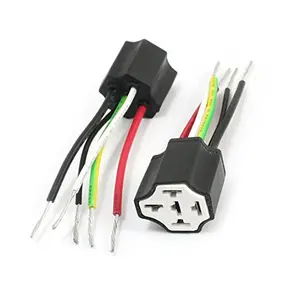 Conector de relé de cerâmica para carro, 5 pinos fiação automóvel relé soquete conector dc 12v