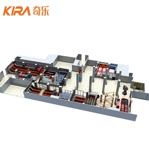 Lớn Thương Mại Trẻ Em Người Lớn Trong Nhà Trampoline Công Viên Cho Bán Với Bọt Pit Ninja Tất Nhiên - Product Image 3