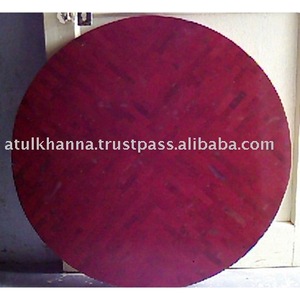 Hermosa Mesa de Madera de Jaspe Rojo - Product Image 1