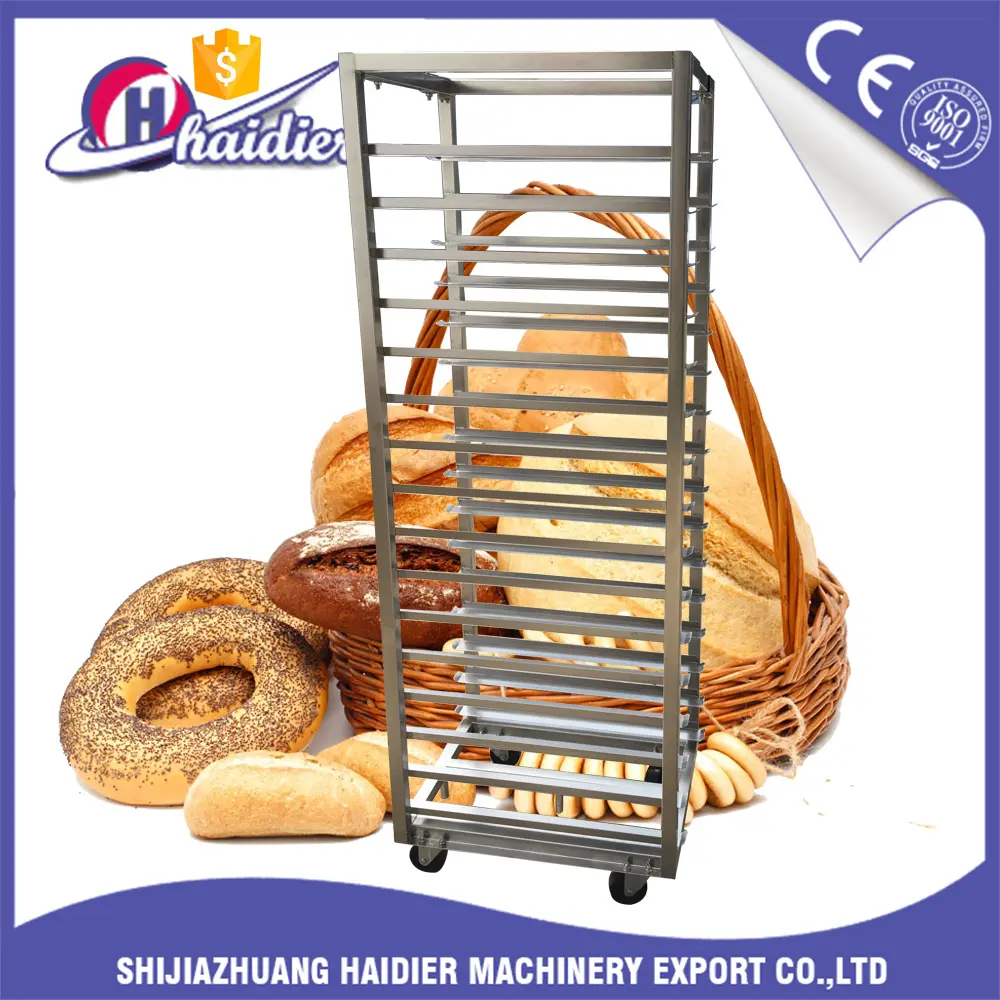 Stainless steel tray trolley for bakery machinery bread display baking cooling rack