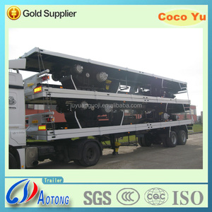New / utilisé 3 axe 40ft conteneur ou marchandises en vrac de <span class=keywords><strong>transport</strong></span> plat pont remorque ( <span class=keywords><strong>camion</strong></span> remorque ) - Product Image 1