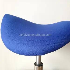 Yeni lüks mavi kumaş doğru ergonomik spor yastıklı tabure