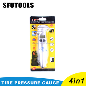 Sfutools multifuncional 4 en 1 neumáticos Manómetro digital con rescate herramienta de emergencia LED linterna - Product Image 2