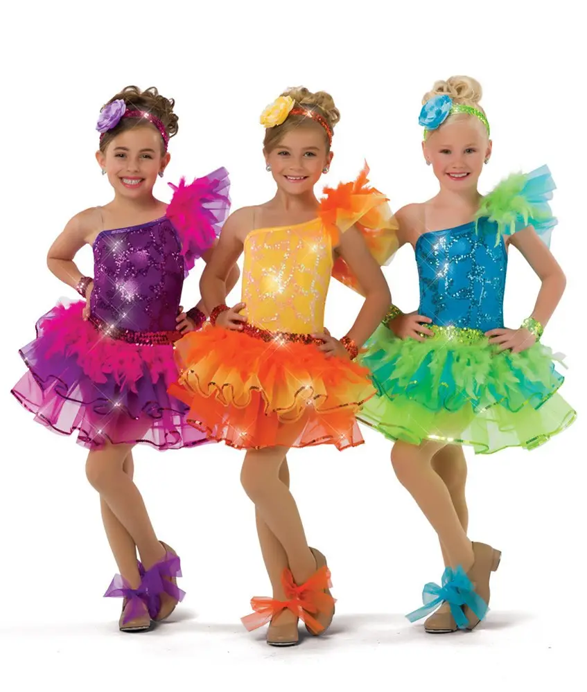 2017 La Nueva niños niñas Latina/jazz danza falda trajes/vestido de baile latino de los niños CJ-055