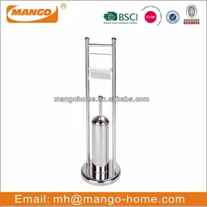 Free Standing Stainless Steel Toilet dan Toilet Roll Holder