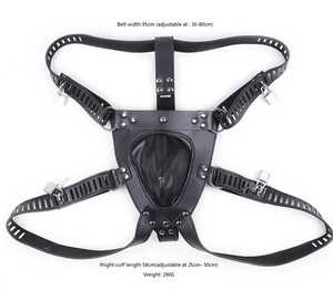 Pu Of Echt Leer Mannelijke Chasity Riem, Kuisheidsgordel Kooi Voor Mannen - Product Image 5