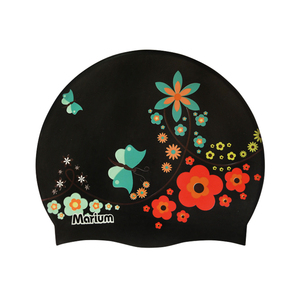 Gorro de natación de silicona personalizado popular para cabello largo y colorido para niños - Product Image 1