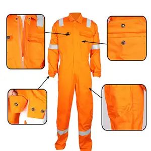 factory supply 100%cotton outdoor safety work rescue firefighter welding uniforms fabric with flame retardant